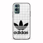 Black And White Printed Glass Back Phone Case