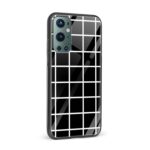 Black And White Checks Printed Glass Back Phone Case - Image 2