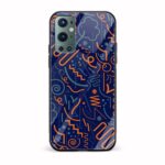Abstract Printed Glass Back Phone Case