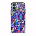 Abstract Printed Glass Back Phone Case