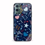Abstract Printed Glass Back Phone Case