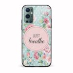 Just Breathe Printed Glass Back Phone Case