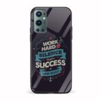 Work Hard In Silence Printed Glass Back Phone Case