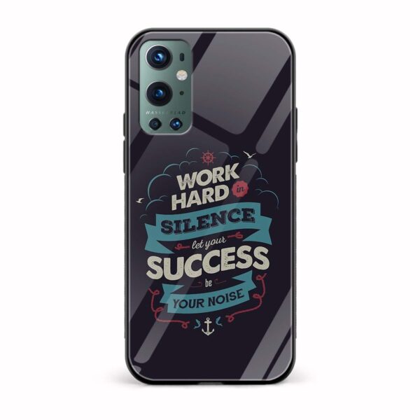 Work Hard In Silence Printed Glass Back Phone Case