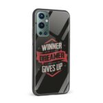 A Winner is a Dreamer Who Never Gives Up Printed Glass Back Phone Case - Image 2
