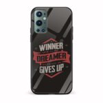 A Winner is a Dreamer Who Never Gives Up Printed Glass Back Phone Case
