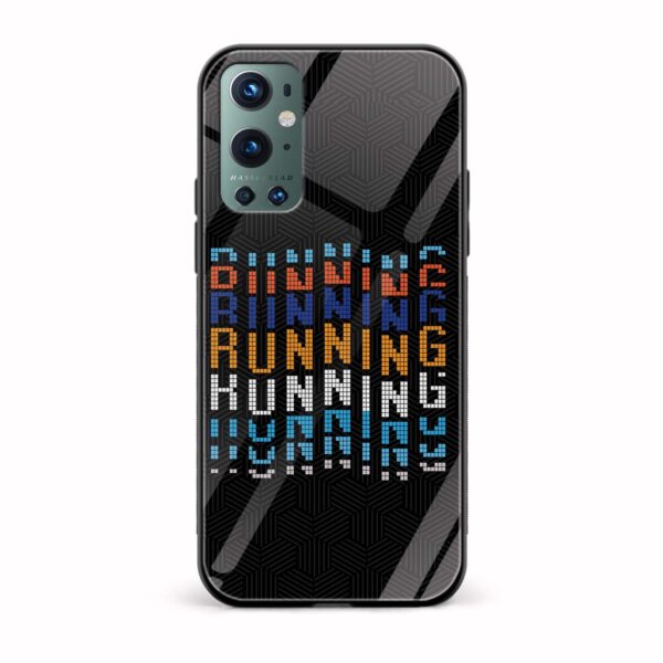 Running Printed Glass Back Phone Case