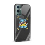 All I Need Is Sleep Printed Glass Back Phone Case - Image 2