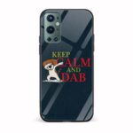 Keep Calm And DAB Printed Glass Back Phone Case