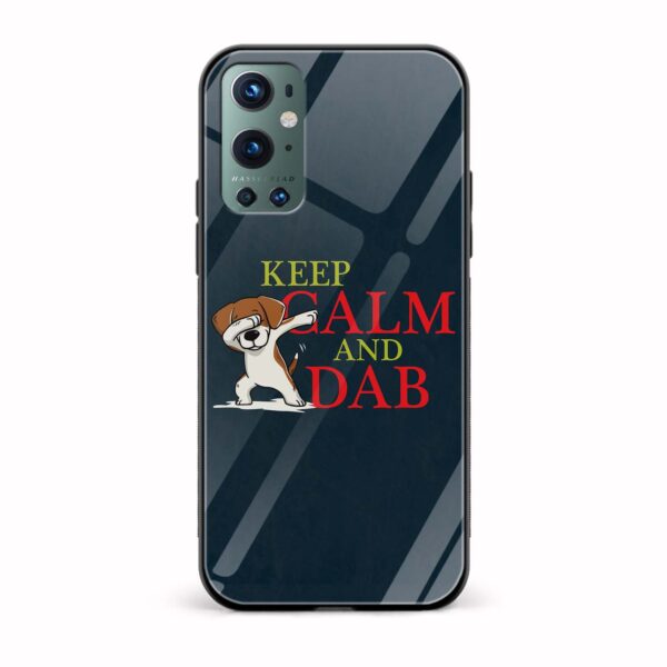 Keep Calm And DAB Printed Glass Back Phone Case