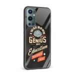 I was Born Genius Printed Glass Back Phone Case - Image 2