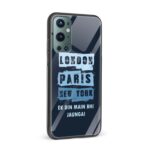 London Paris NewYork EK Din Main Bhi Jaunga Printed Glass Back Phone Case - Image 2