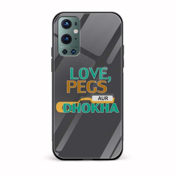 Love,Pegs Aur Dhokha  Printed Glass Back Phone Case