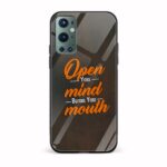 Open Your Mind Before Your Mouth Printed Glass Back Phone Case