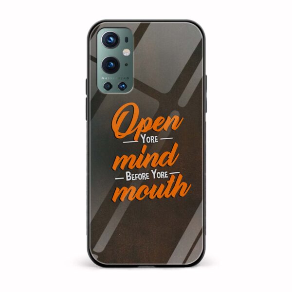 Open Your Mind Before Your Mouth Printed Glass Back Phone Case