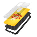 Our Business is Our Business Printed Glass Back Phone Case - Image 3
