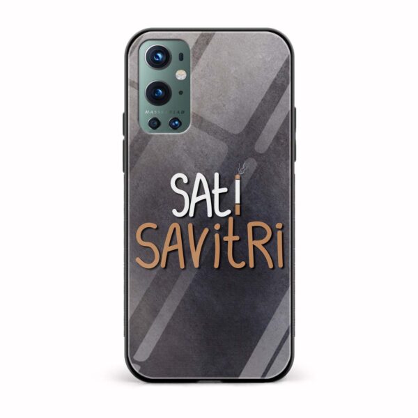 Sati Savitri Printed Glass Back Phone Case