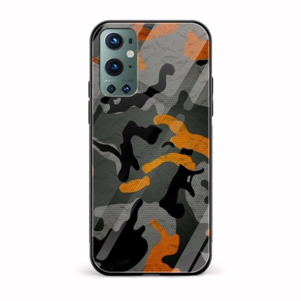 Camouflage Grey  Glass Back Phone Case