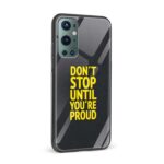 Don't Stop Until You're Proud  Glass Back Phone Case - Image 2