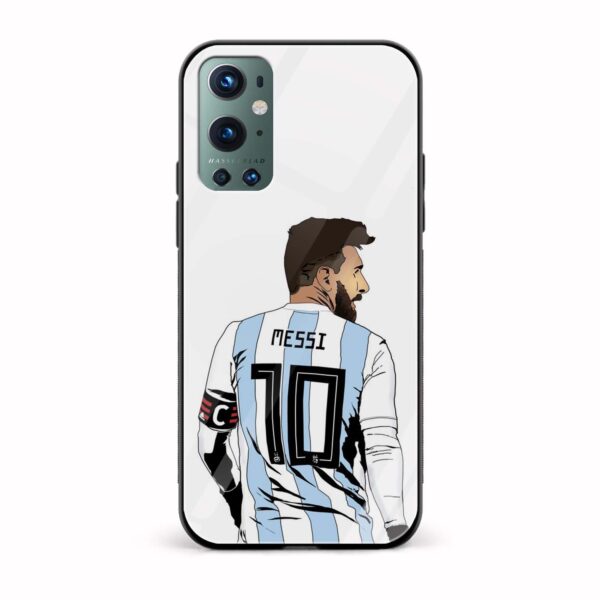 Messi Jersey 10 Back View  Glass Back Phone Case