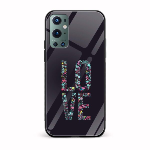 Floral LOVE  Glass Back Phone Case