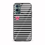 Black and White Grid Pattern  Glass Back Phone Case