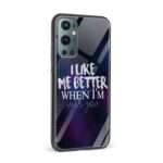 I Like Me Better When I'm With You Glass Back Phone Case - Image 2