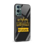 Everything Happens For A Reason  Glass Back Phone Case - Image 2