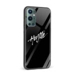 Hustle-Black  Glass Back Phone Case - Image 2