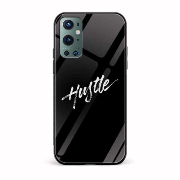 Hustle-Black  Glass Back Phone Case