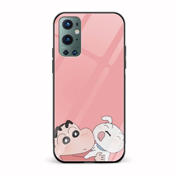 Shiro and Shin Chan Glass Back Phone Case