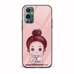 Pink Girl  Glass Back Phone Case