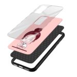 Pink Girl  Glass Back Phone Case - Image 3