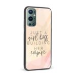 Just a GirlBoss Building her Empire Glass Back Phone Case - Image 2
