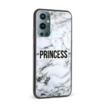 Princess on Marble  Glass Back Phone Case - Image 2