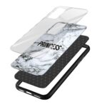Princess on Marble  Glass Back Phone Case - Image 3