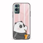 Happy Panda  Glass Back Phone Case