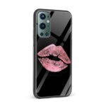 Pink Lips  Glass Back Phone Case - Image 2