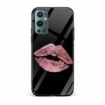 Pink Lips  Glass Back Phone Case