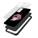 Pink Lips  Glass Back Phone Case - Image 3