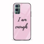 I am Enough Glass Back Phone Case