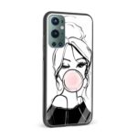 Bubble Gum Girl  Glass Back Phone Case - Image 2