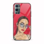 Girl With Specs  Glass Back Phone Case