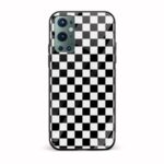 Black and White Checks  Glass Back Phone Case