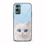Blue Eyes Cat Glass Back Phone Case