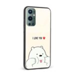 I Love You Bear Glass Back Phone Case - Image 2