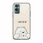 I Love You Bear Glass Back Phone Case