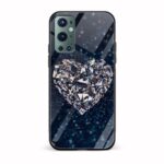 Diamond Shaped Heart Glass Back Phone Case