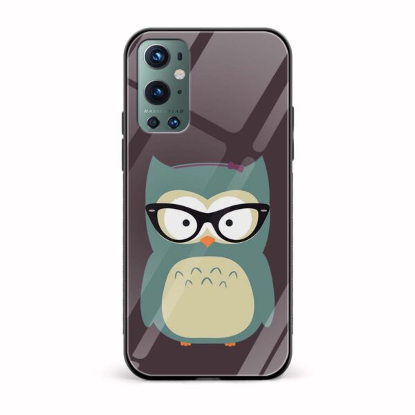 Owl With A Cat Eyes Glass Back Phone Case