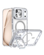 Premium Shockproof MagSafe Clear Phone Case With Camera Ring Stand - Image 9